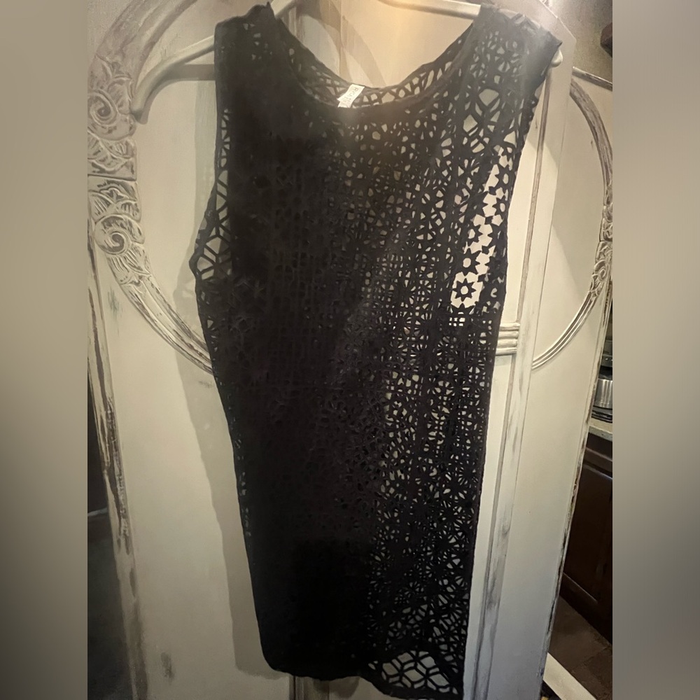 Black swim cover up